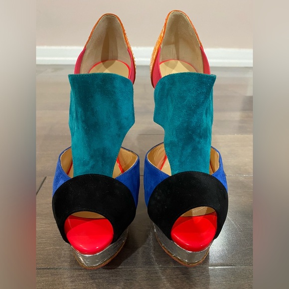 Christian Louboutin Python Platform Heels - Picture 3 of 8